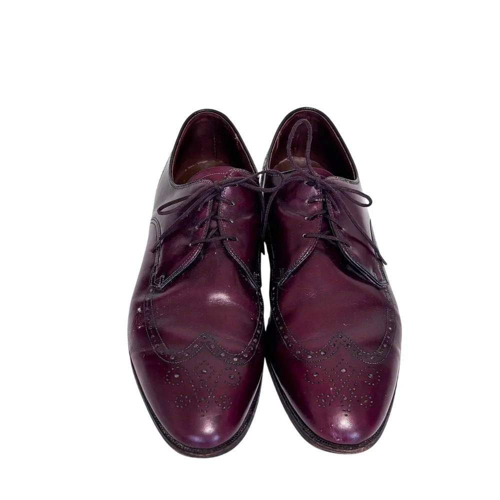 Breather Wright Mens Wingtip Oxford Brogue Derby Dress Shoes Size 11.5B Oxblood‎